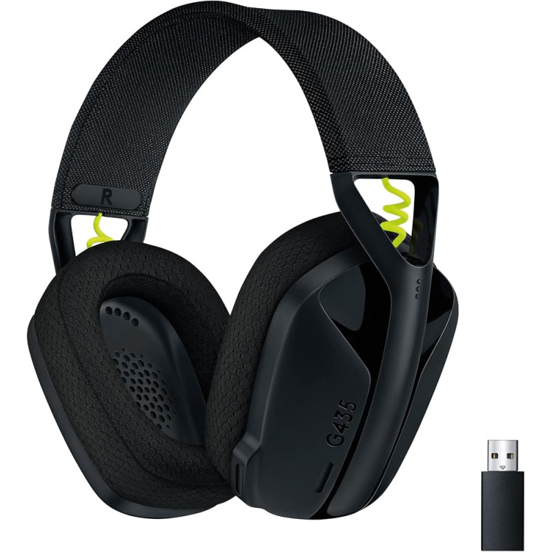 Casque Noir - Bluetooth - Sans Fil - Logitech G435 Lightspeed