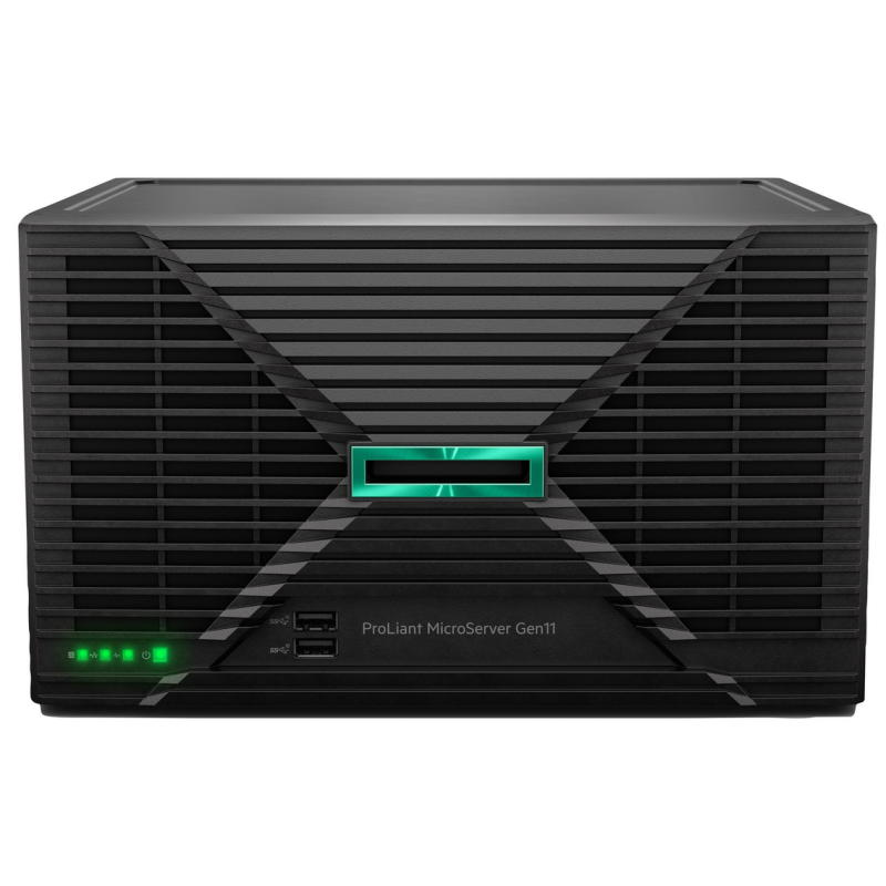 HPE ProLiant MicroServer Gen11 Intel E-2414 Quad-Core 16GB 4 x Non-Hot Plug 3.5in Intel VROC RAID 180W - Tour - P68820-421