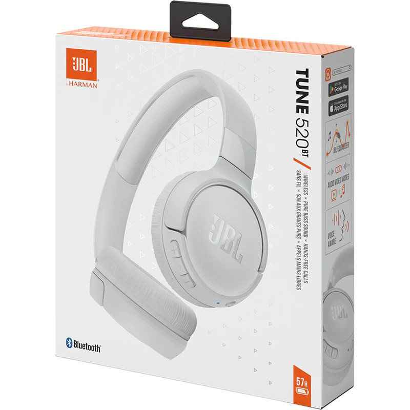 Casque supra-auriculaire Autonomie 57h-Blanc-JBL -Tune 520BT