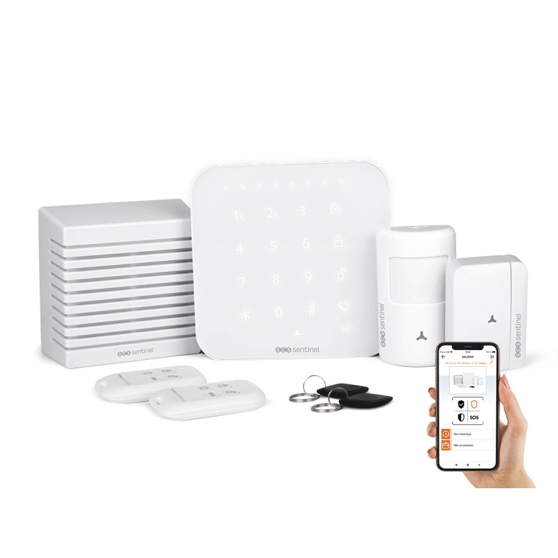 Kit d'Alarme connecté Sans Fil GSM et Wi-Fi 4G KITALARM SCS - SAL0059