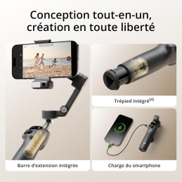 DJI Osmo -Stabilisateur pour smartphone -10h d’autonomie multifonctionnel