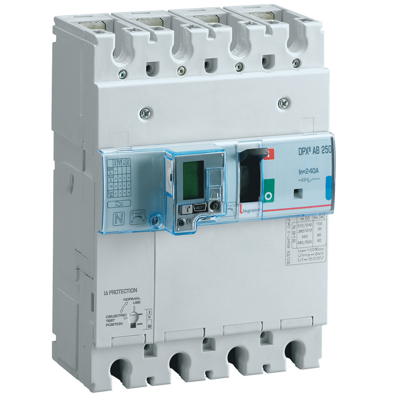 Disjoncteur de branchement DPX³250AB différentiel 240A 4 Pôles version Enedis Legrand - 420733