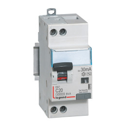 Disjoncteur différentiel DX³4500 à vis U+N 230V~ - 20A typeAC 30mA - courbe C - 2 modules Legrand - 410706