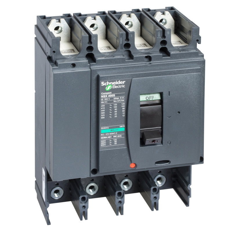 Disjoncteur - 400A - 4P - 50kA - 415VCA - sans déclencheur, Compact NSX400N Schneider Electric - LV432408