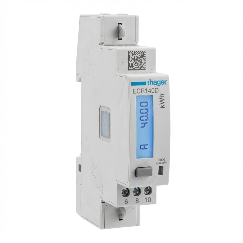 Compteur d'énergie monophasé 40A 1M MODBUS MID - HAGER - ECR140D