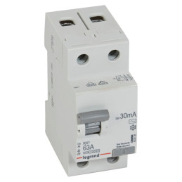 Disjoncteur différentiel RX³ 2P C-63A AC 30mA Legrand - 402026