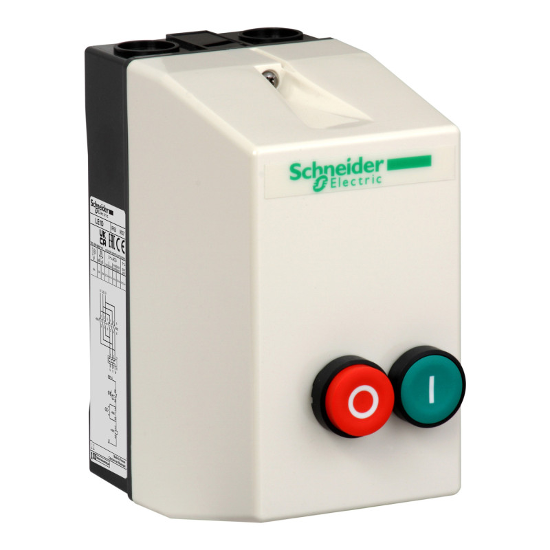 Démarreur en coffret - 12A - bobine 220Vca, TeSys LE1D Schneider Electric - LE1D12M7