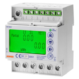 COMPTEUR D'ENERGIE TRIPHASE DIRECT MID 80A 4M - GEWISS - GWD6807