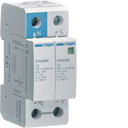 PARAFOUDRE PH+N -8KA - HAGER-SPN208D