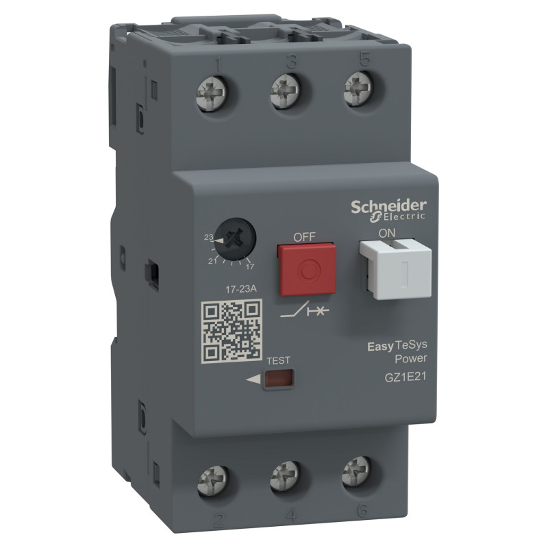Disjoncteur moteur- Alimentation Tesys facile- GZ1E - déclenchement magnétique thermique - Schneider electric - GZ1E21