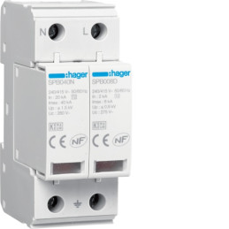 PARAFOUDRE -8KA -2P TNS/TT + CONTACT - HAGER-SPB208D