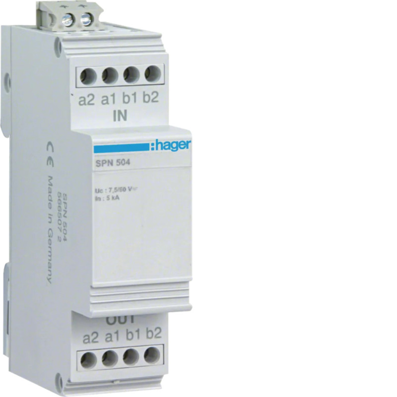 PARAFOUDRE POUR LIGNE TELEPHONIQUE NUMERIQUE -HAGER-SPN504