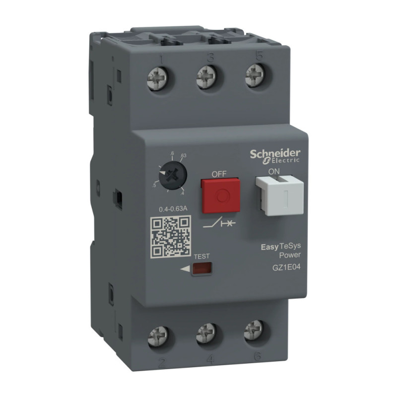 Disjoncteur moteur- puissance de Tesys facile- GZ1E- déclenchement magnétique thermique - Schneider electric - GZ1E06