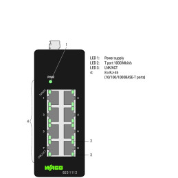 Switch industriel ECO 8 Ports 1000 Base-T Wago - 852-1112