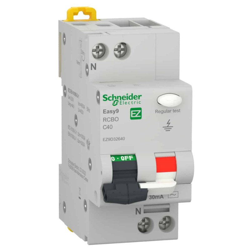 Disjoncteur différentiel Easy9 4,5kA 3P+N C-40A, 30mA Schneider Electric - EZ9D32740