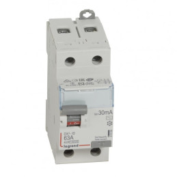 Interrupteur différentiel DX³-ID à vis - 2P 230V~ 63A typeAC 30mA - Legrand - 411506