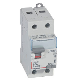 Interrupteur différentiel DX³-ID à vis - 2P 230V~ 80A typeAC 30mA - Legrand - 411507