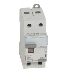 Interrupteur différentiel DX³-ID à vis - 2P 230V~ 25A typeAC 300mA - Legrand - 411524