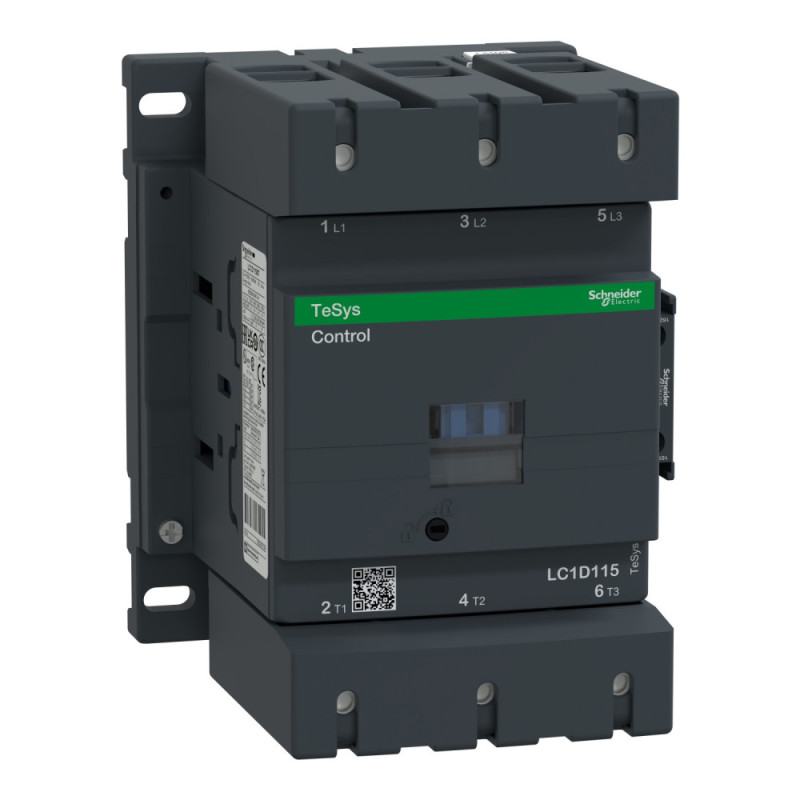 Contacteur 3 PÔLES - AC-3 440V - 115A - bobine 220Vca TeSys LC1D Schneider Electric - LC1D115M7