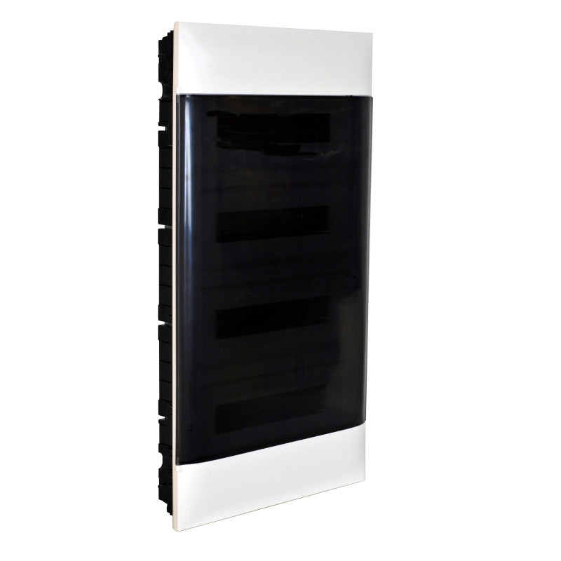 Coffret encastré 4X18 modules - Porte fumée - Bornier T+N - Mur maçonnerie - Legrand - 137159