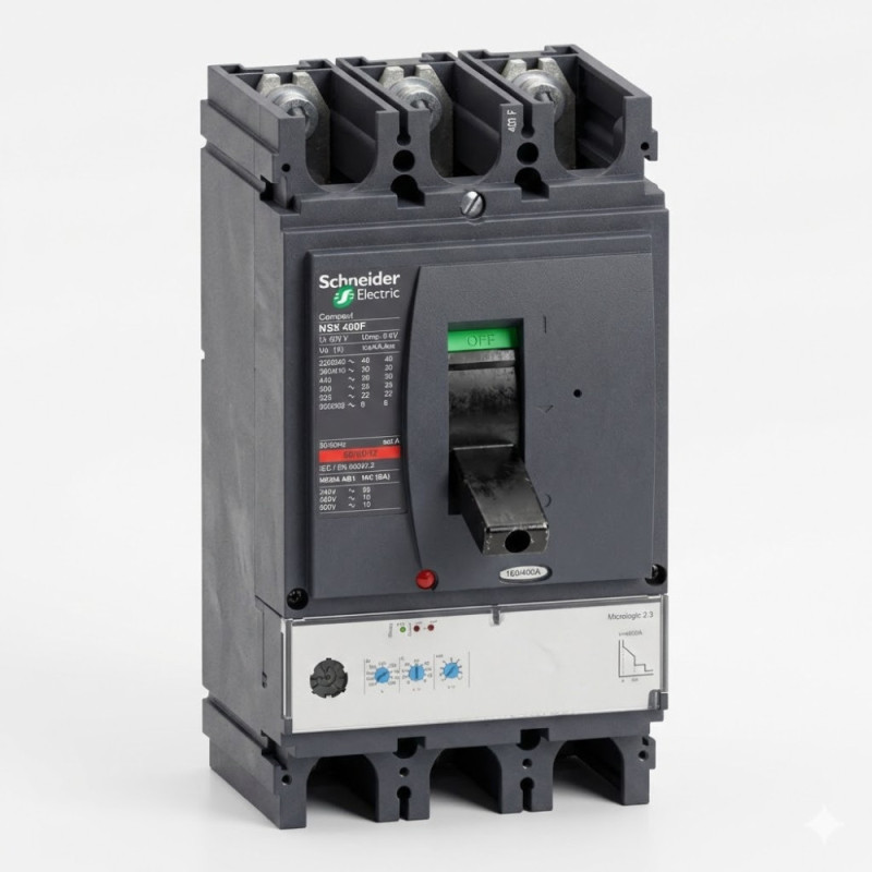 Disjoncteur + déclencheur élect. micrologic 2.3 - 630A - 3P3d Compact NSX630N - SCHNEIDER - LV432893