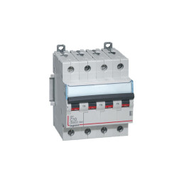 Disjoncteur DX³6000 10kA arrivée haute et départ bas à vis 4P 400V~ - 10A - courbe C - pour peigne HX³ traditionnel - 407896