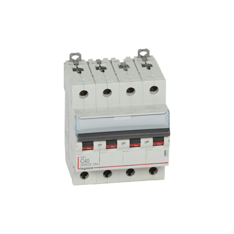 Disjoncteur DX³6000 10kA arrivée haute et départ bas à vis 4P 400V~ - 40A - courbe C - pour peigne HX³ traditionnel - 407902