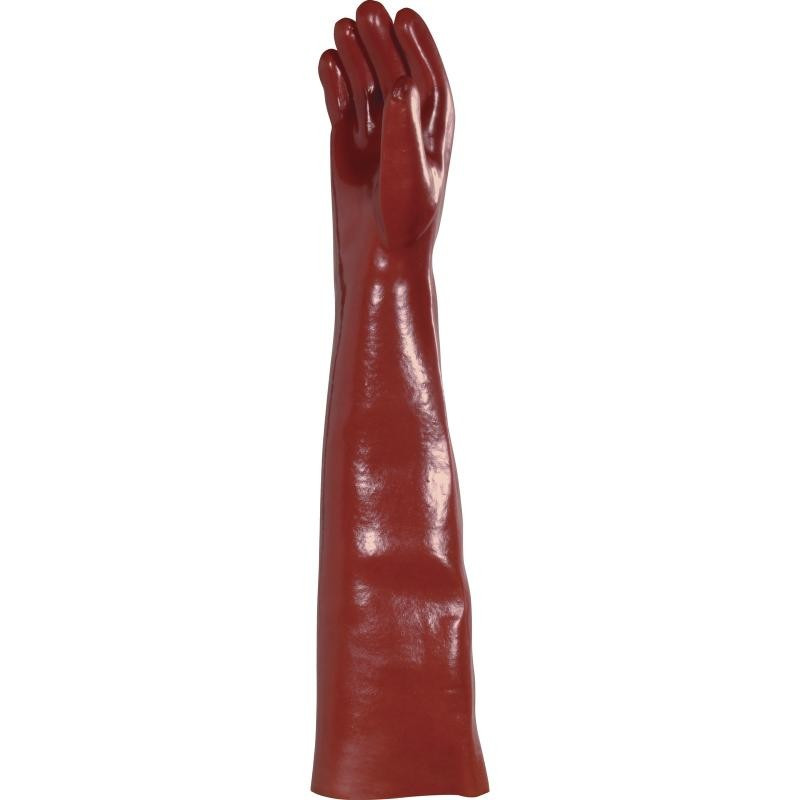 Gant Chimique PVC 60 cm - Rouge - Delta plus - PVCC60010
