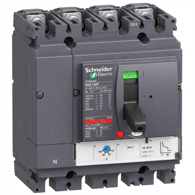 Disjoncteur - NSX100F - TM100D 4P3D Compact NSX - SCHNEIDER - LV429640