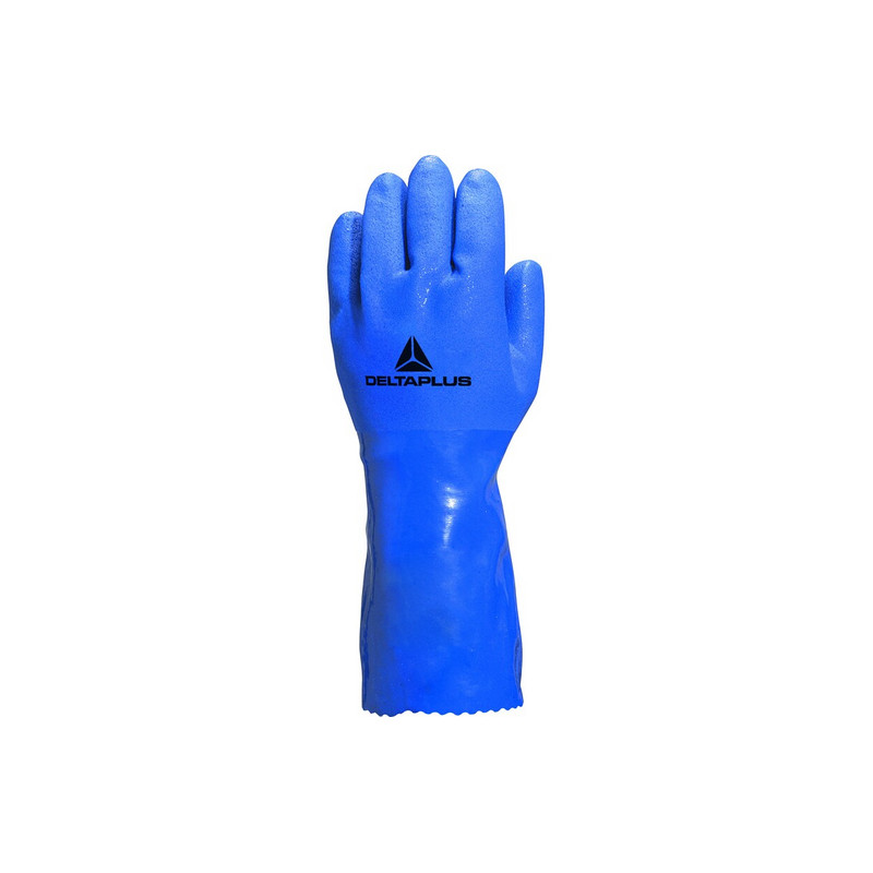 Gant chimique pvc Type Petrolier 30 cm - Bleu - Delta plus - VE780BL09