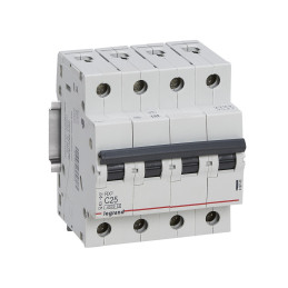 Disjoncteur RX³ 4500A 4P 25A courbe C - Legrand - 419743
