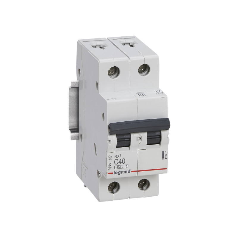 Disjoncteur RX³ 4500A 2P 40A courbe C - Legrand - 419701