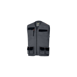 Gilet de Travail Gris / Orange M2GI3 - Delta Plus - M2GI3GO