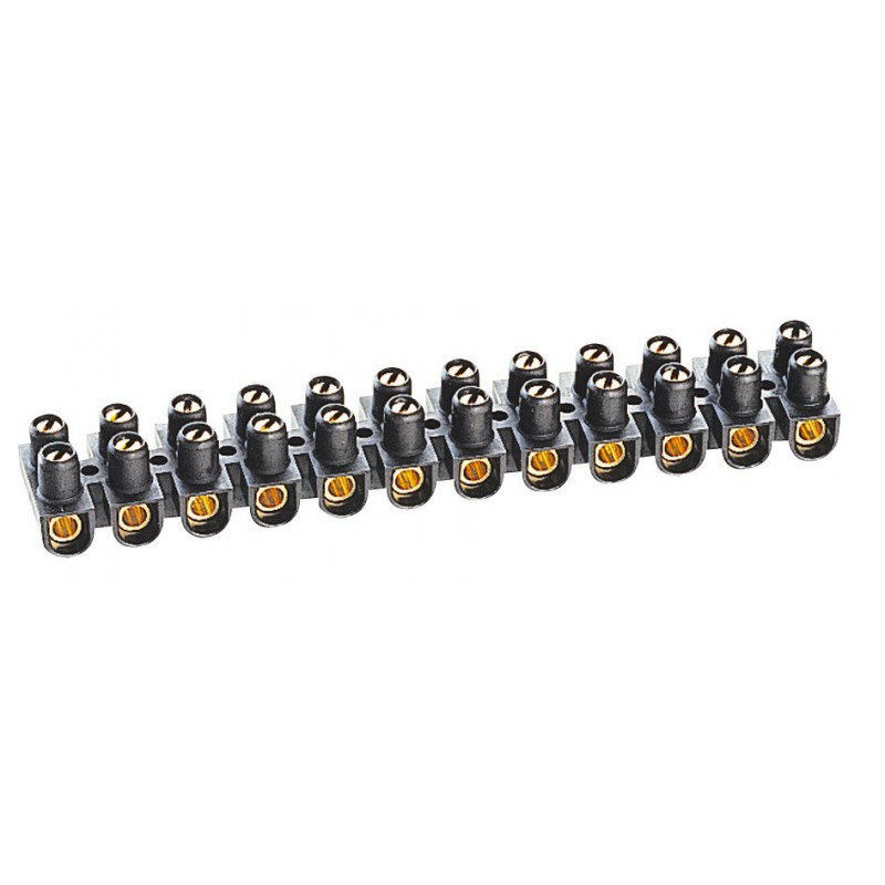 Barrette de connexion Nylbloc avec capacité assignée 10mm² - noir - Legrand - 034215