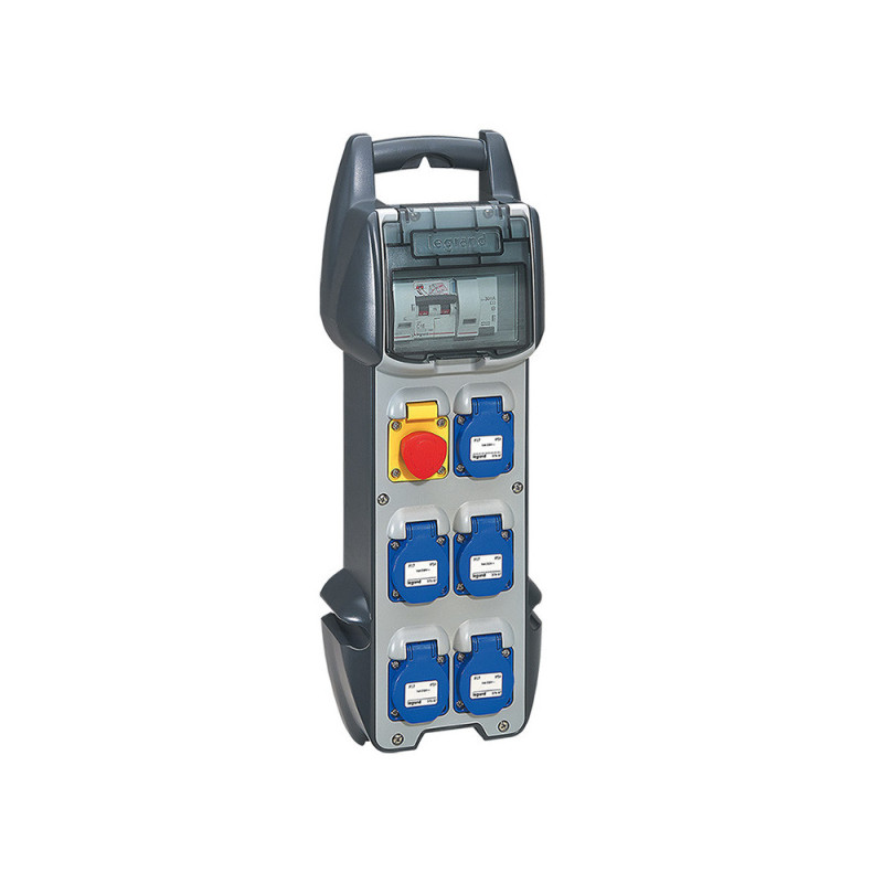 Coffret corps de métier P17 IP44 IK10 16A - 250V~ - avec 5 prises brochage domestique, protections et cordon 3m Legrand - 058942