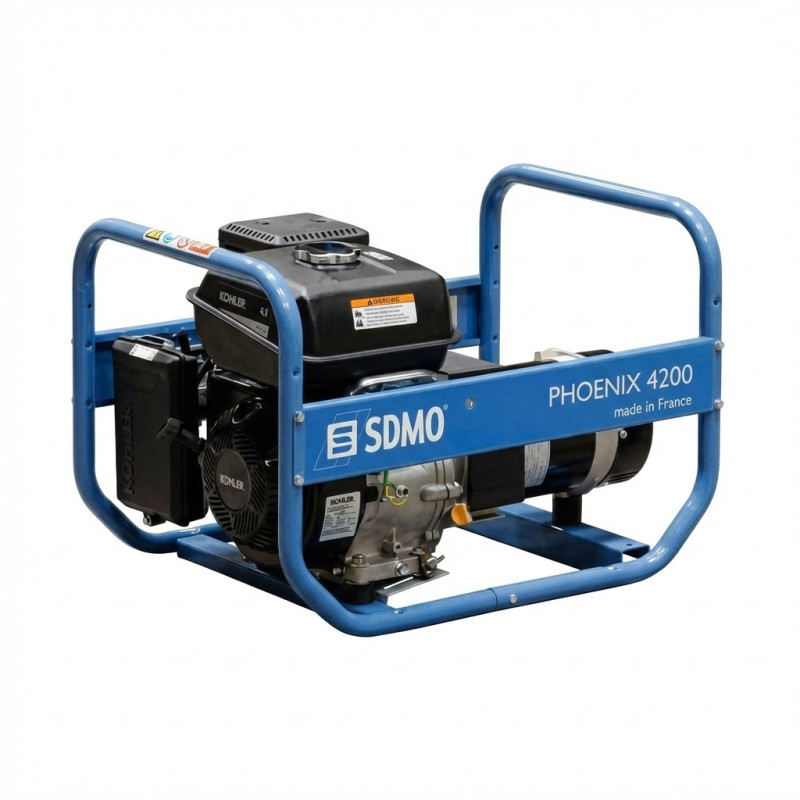 Groupe Électrogène Monophasé Moteur 5,2KVA 4200W KOHLER SDMO PHOENIX 4200