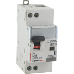 Disjoncteur différentiel DX³4500 à vis U+N 230V~ - 16A typeAC 300mA - courbe C - 2 modules Legrand - 410725