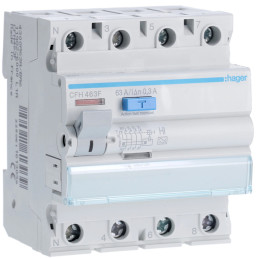 Interrupteur Differentiel 4poles 63a 300ma Hi - HAGER - CFH463F