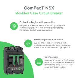 Disjoncteur - TM-D 63A - 4P4D - 36kA - montage fixe - ComPacT NSX100F - SCHNEIDER ELECTRIC - C10F4TM063