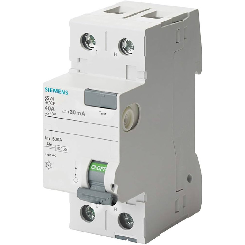 DPN DIFFÉRENTIEL 1P+N 10A 230V 30mA 4,5kA TYPE A - SIEMENS - 5SU1353-7KK10