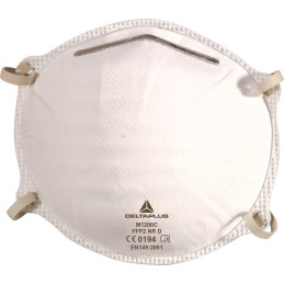 Boîte de 20 masque respiratoires jetables coque P2 sans valve Delta plus - M1200C
