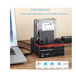 dock Multi-Fonction Trois-Bay USB 3.0 to 2.5″ 3.5 - TECKEEN- B0861BMR5C