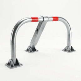 Barrière de parking tube acier avec cylindre ouverture unique - Viso - STOPBLOCK50
