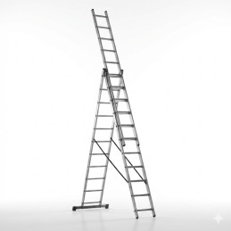 Echelle alu extensible à 3 sections - Ingco - HLAD03391