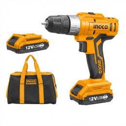Perceuse visseuse sans fil 20V 2BAT+1CHARGEUR 45NM+47ac - Ingco - CDLI200528