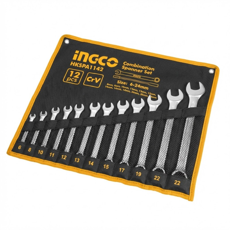 Trousse de clés mixtes 12PCS DE 6 A 24mm - Ingco - HKSPA1142