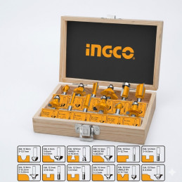 Coffret de fraises 12pcs-12mm - Ingco - AKRT1221