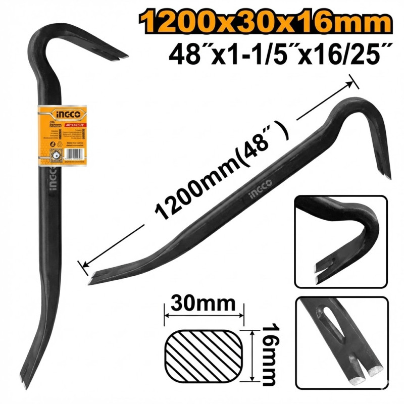 Arrache clou 48″(1200mm)x1-1/8 - Ingco - HWBA01482