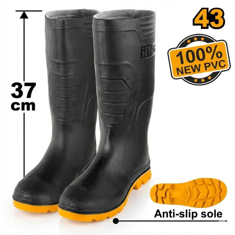 Botte pvc noire - Ingco - SSH092LYB43