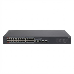 Commutateur de bureau 26 ports géré dans le cloud avec 24 ports PoE - Dahua - DH-CS4226-24ET-240-V2